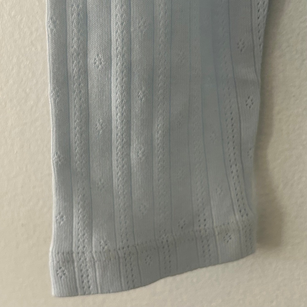 Madewell Light Blue Ribbed Button-Up Top - Picture 5 of 7